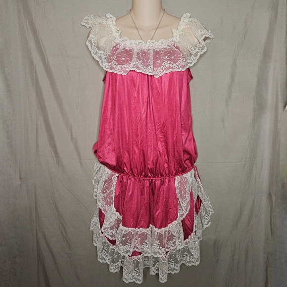 Vintage Satin Babydoll Nightgown